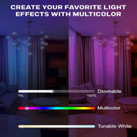 RGBCW G9 3W Smart WI-FI and Voice Control 120V Line Voltage LED Light Bulb 2 and 4 Pack, Energy Saving RGBCW Color Changing 2700K-6500K 120V Outdoor LED Bulb Compatible with Alexa and Google Assistant