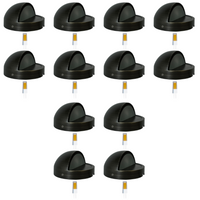 STB09 4x/8x/12x Package LED Brass Round Deck Light Surface Mount 12V Low Voltage Landscape Lighting 3W 2700K Bulb