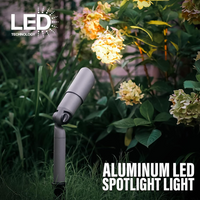 SPAA02 Tall Aluminum Adjustable Shroud Spotlight LED MR11 3W 3000K 12V Low Voltage Outdoor Lighting Package of 4