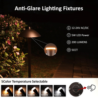 ALPCC10 6-Pack 5W Selectable 5CCT 2200K/2700K/3000K/4000K/5000K LED Landscape Bronze Pathway Light Package, 12V-24V AC/DC Low Voltage Path Lights