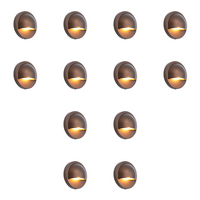 IDL02 4x/8x/12x Package Aluminum Round Surface Mount 2700K Warm White Integrated LED Deck Light Low Voltage Landscape Lighting