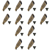 SPBP06 Tulay Antique Brass Spot Light 4x/8x/12x MR16 5W 2700K Package Low Voltage Landscape Lighting