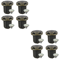 UNB07 4x/8x/12x Package Cast Brass 12V Low Voltage Round Multi-Directional LED In-ground Well Light IP65 Waterproof with 5W 3000K Bulb
