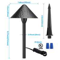 ALP49 12-Pack 3W 3000K Warm White Integrated LED Low Voltage Cast Aluminum Landscape Pathway Lights Package, Driveway Walkway Light