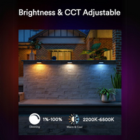ELRA04 8 Pack 3W RGBCW Color Changing 2200K-6500K Waterproof LED Stairs, Fence, Hardscape Step Light Fixture