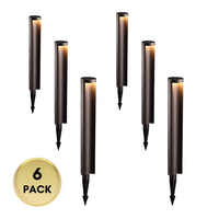 ALP16 6-Pack 5W 5CCT 1800K/2700K/3500K/4000K/5000K or Single-Color 3000K Warm White Integrated LED Landscape Aluminum Pathway Light Package, 12V Low Voltage Side Lit Path Lights