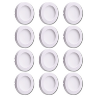 CB07 4x/8x/12x Package Round 1.8W DC12V Low Voltage LED Dimmable Cast Aluminum Recessed Cabinet Light Down Lighting Fixture