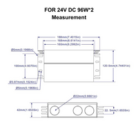 TSDC02 12V/24V DC Low Voltage Dimmable Junction Box Transformers UL Listed LED Driver Outdoor Rated