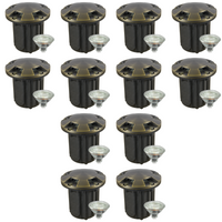 UNB07 4x/8x/12x Package Cast Brass 12V Low Voltage Round Multi-Directional LED In-ground Well Light IP65 Waterproof with 5W 3000K Bulb