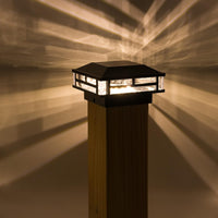 CPL01 Modern 12V AC/DC Low Voltage LED Post Cap Light for 4x4 or 5x5 Posts 120 Lumens Warm White