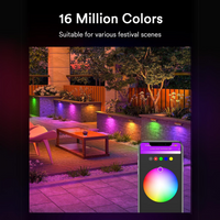 ELRA04 8 Pack 3W RGBCW Color Changing 2200K-6500K Waterproof LED Stairs, Fence, Hardscape Step Light Fixture