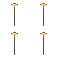 PLB26 4x/8x/12x Package Outdoor Garden Pathway Light | 12V Low Voltage Brass Path Light 3W 2700K Bulb