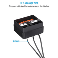 10-Way Low-Voltage Junction Box Multi Zone Central Hub 12-15V AC/DC Fir 9-21 AWG Gauge Wire