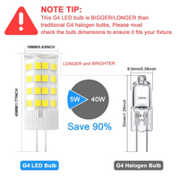6x/10x G4 5W Bi Pin 2700K/4000K/5000K LED Capsule 12V Bulb Energy Efficient Light IP65 Waterproof