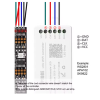 Tira de luces LED Miboxer WL5, controlador 5 en 1 para 5050 3528 2835, Control de aplicaciones para teléfonos inteligentes