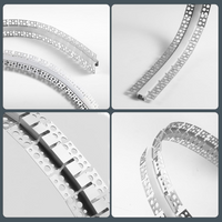 AC05 U-Shaped Drywall Trimless Recessed Flexible Track Aluminum Channel 6.6FT/2M a For Max 12mm LED Strip Lights Pack of 6 and 10
