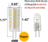 10 Pack G4 5W Bi Pin 3000K/4000K/6000K LED Capsule 450LM 120V Line Voltage Bulb Energy Efficient Light IP20