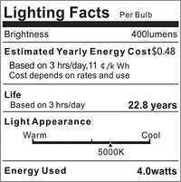4-Pack T10 12V AC/DC LED E26 Standard Base Light Bulbs Energy Saving Light Bulb for RV, Landscape and Post Lighting Package