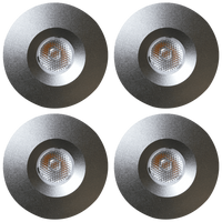 CB15 4x/8x/12x Package 1.5W DC12V Low Voltage Round Recessed Cast Aluminum Cabinet Light Energy Saving Dimmable LED Downlighting 3000K or 5000K
