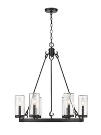 Marlow 589-6BK 6 Lights Outdoor Chandelier Ceiling Fixture 27.5