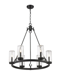 Marlow 589-6BK 6 Lights Outdoor Chandelier Ceiling Fixture 27.5