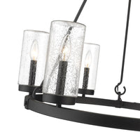 Marlow 589-6BK 6 Lights Outdoor Chandelier Ceiling Fixture 27.5