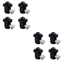 UNB02 4x/8x/12x Package Cast Brass 12V Low Voltage Half Moon Round LED In-ground Well Light IP65 Waterproof with 5W 3000K Bulb