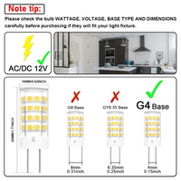 6x/10x G4 5W Bi Pin 2700K/4000K/5000K LED Capsule 12V Bulb Energy Efficient Light IP65 Waterproof