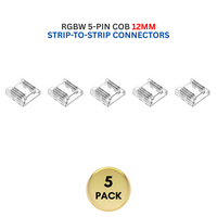 5-Pack SLD 5-Pin Low-Voltage for RGBW COB Dotless Strip Light Connectors 12mm