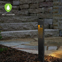 ALP24 4-Pack 2W 48LM Landscape Pathway Light, Matte Black 3000K Warm White Integrated LED Walkway Light, Die-Cast Aluminum, ETL Listed