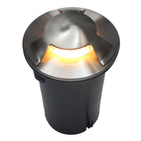 UNS05 Stainless Steel Tri Directional Three Slit In-Ground 12V Low Voltage LED In Ground Landscape Lighting