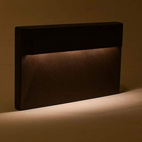 STLA08 6 Pack 3W 3000K Bronze Rectangular Waterproof Horizontal Surface Mount LED Stairs Step Light Fixture