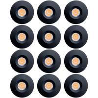 CB15 4x/8x/12x Package 1.5W DC12V Low Voltage Round Recessed Cast Aluminum Cabinet Light Energy Saving Dimmable LED Downlighting 3000K or 5000K