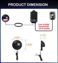 DLRA03 6 Pack 3W RGBCW Color Changing 2700K-6500K Round Waterproof LED Stairs Half Moon Deck Light Fixture
