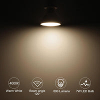 MR16 6-Pack 5W/7W 120° Flood Beam Angle  12V-24V Low Voltage LED Bulbs Package  Energy Saving Waterproof Light CE & RoHS Certified