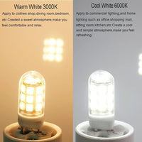 5 Pack G4 3W Bi Pin 3000K/6000K LED Ceramic Capsule 120V Line Voltage Bulb Energy Efficient Light