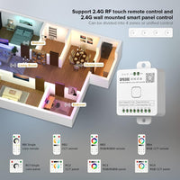 Tira de luces LED Miboxer WL5, controlador 5 en 1 para 5050 3528 2835, Control de aplicaciones para teléfonos inteligentes