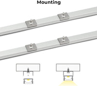 AC10 U-Shaped Aluminum Channel with Plastic or Silicone Diffuser Cover 3.3FT/1M For Max 13mm Width LED Strip Lights Pack of 6/10/20