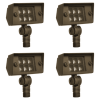 FPB02 4x/8x/12x Package Cast Brass Flood Light | 2W-7W 3000K Warm White Integrated LED 12V Low Voltage Landscape Light