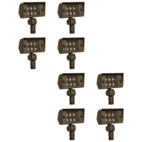 FPB02 4x/8x/12x Package Cast Brass Flood Light | 2W-7W 3000K Warm White Integrated LED 12V Low Voltage Landscape Light