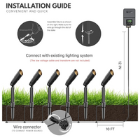 SPAA02 Tall Aluminum Adjustable Shroud Spotlight LED MR11 3W 3000K 12V Low Voltage Outdoor Lighting Package of 4