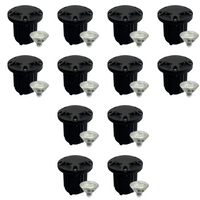 UNB07 4x/8x/12x Package Cast Brass 12V Low Voltage Round Multi-Directional LED In-ground Well Light IP65 Waterproof with 5W 3000K Bulb