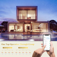 RGBCW MR16 5W Smart WIFI LED Light Bulb 4 Pack, Energy Saving RGBCW Color Changing 12V Outdoor LED Bulb Compatible with Alexa, Google Assistant, and Siri