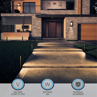 ALP16 6-Pack 5W 5CCT 1800K/2700K/3500K/4000K/5000K or Single-Color 3000K Warm White Integrated LED Landscape Aluminum Pathway Light Package, 12V Low Voltage Side Lit Path Lights