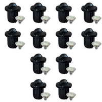 UNB02 4x/8x/12x Package Cast Brass 12V Low Voltage Half Moon Round LED In-ground Well Light IP65 Waterproof with 5W 3000K Bulb