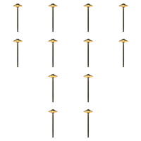 PLB26 4x/8x/12x Package Outdoor Garden Pathway Light | 12V Low Voltage Brass Path Light 3W 2700K Bulb