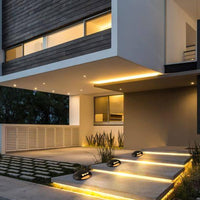 STAH05 120V LED Aluminum Outdoor Step Lights, 3000K Warm White Stair Lighting Package, 3W LED Lights for Step Stair, IP65 Waterproof