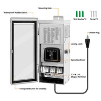 Transformador de bajo voltaje STSW300 300W Digital Smart WIFI 12V, 15V con fotocélula y temporizador IP65