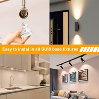 6-Pack MR16 5W 120V GU10 LED Bulbs 500LM 3CCT 2700K/4000K/6000K Non-Dimmable Energy Saving Light 120 Degree Beam Angle Line Voltage