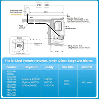 PL35 12V AC LED Stainless Steel Pool Light Jacuzzi Spa 6500K Cool White 3000LM Low Voltage Pool Light